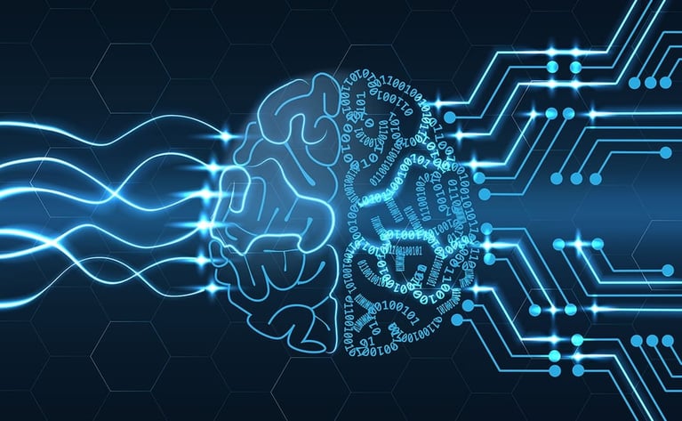 The image depicts Brain and use of AI in providing this real-time forensic capability to combat payments fraud
